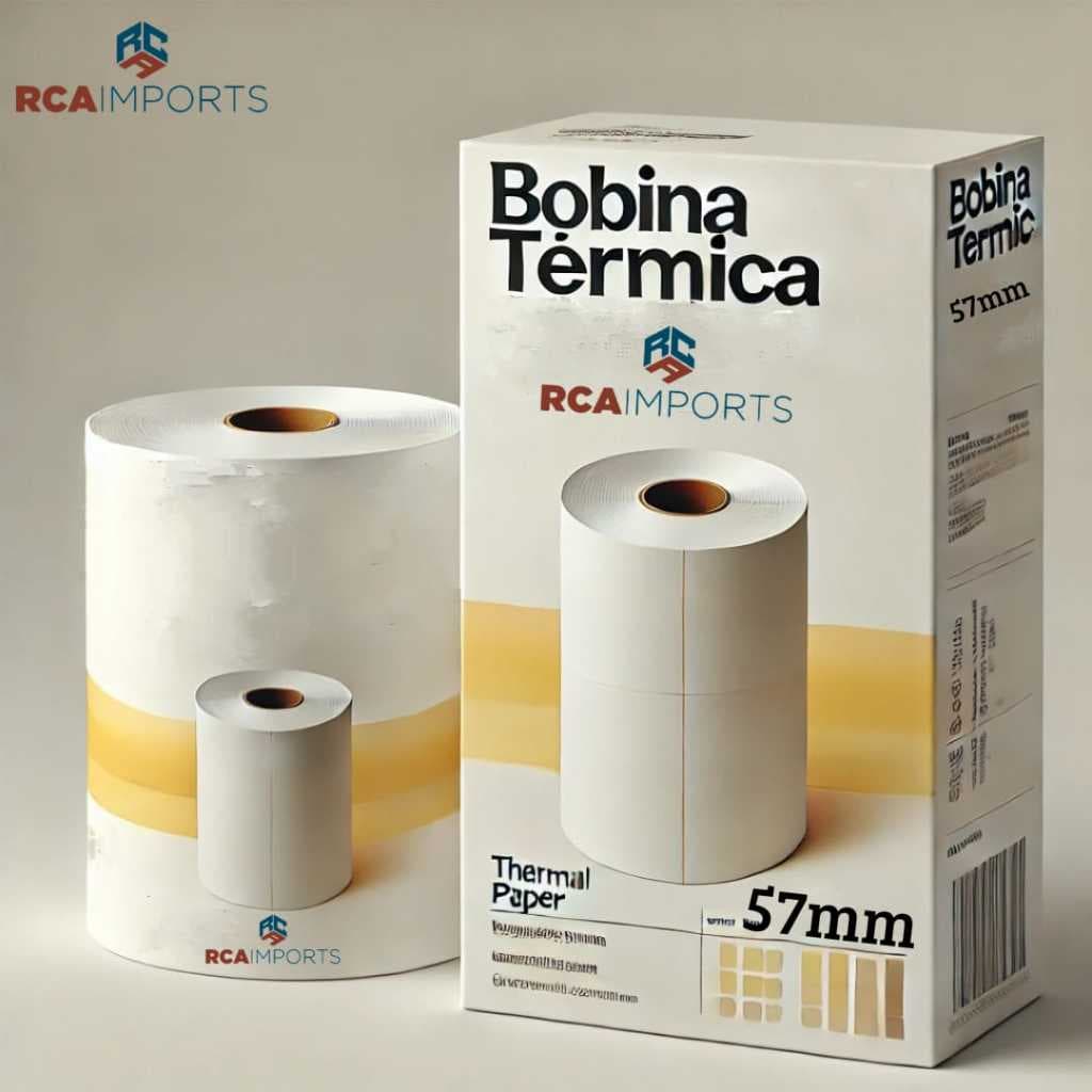 Bobina Térmica 57mm x 16m para Máquinas de Cartão e Relógio de Ponto