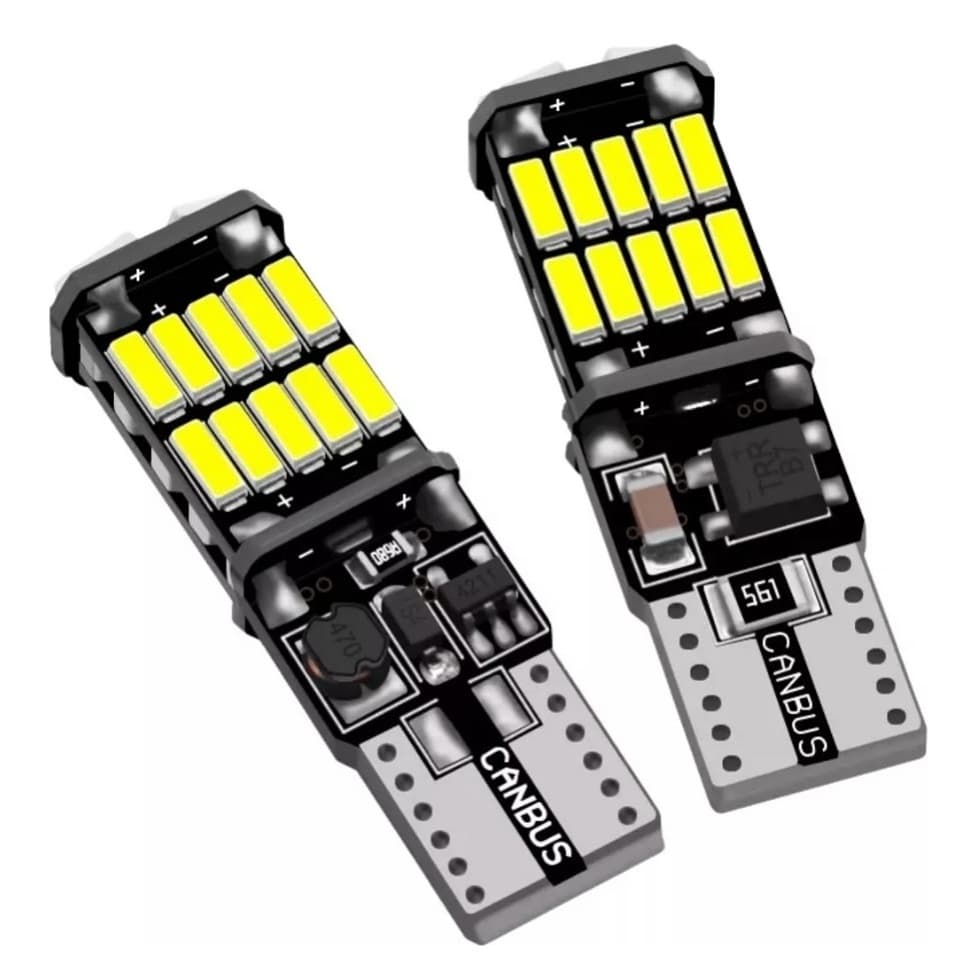 Par de Pingo T10 Lampada Super Led Canbus Farolete Efeito xenon 6500k
