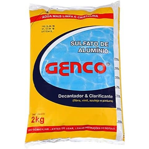 Sulfato de Alumínio em Pó Genco 2kg Decantador e Clarificante