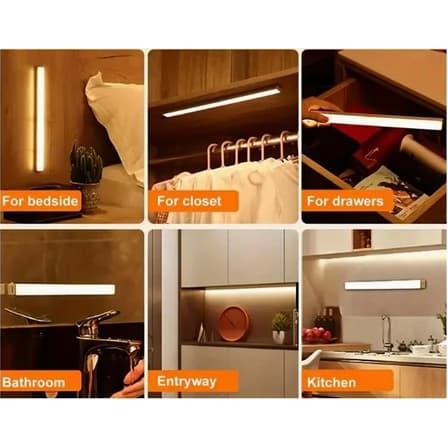 Luminária LED Com USB Recarregável E Sensor De Presença De Movimento