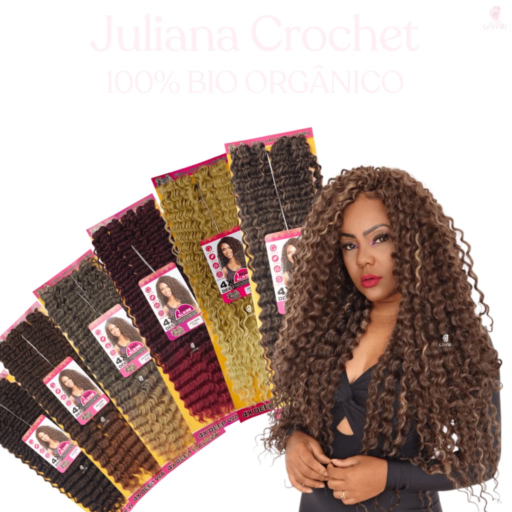 Cabelo Cacheado Semelhante Ao Humano Juliana Crochet Braids - 75Cm - Fibra Premium - Importada