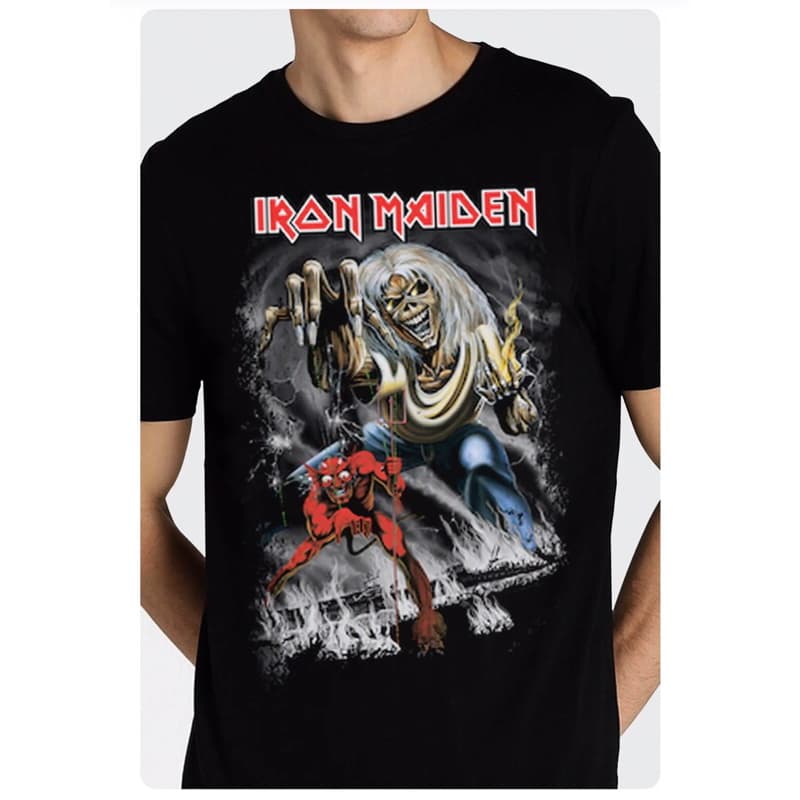 Camiseta rock heavy metal Iron Maiden - The Number of the Beast Consulado do rock