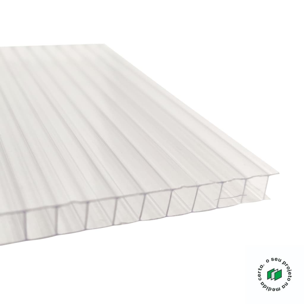 Placa Chapa de Policarbonato Alveolar 1,05 x 4,00 4mm