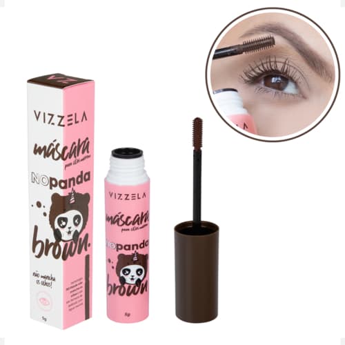 Rimel Marrom Máscara de cílios No Panda Brown Vizzela 5g
