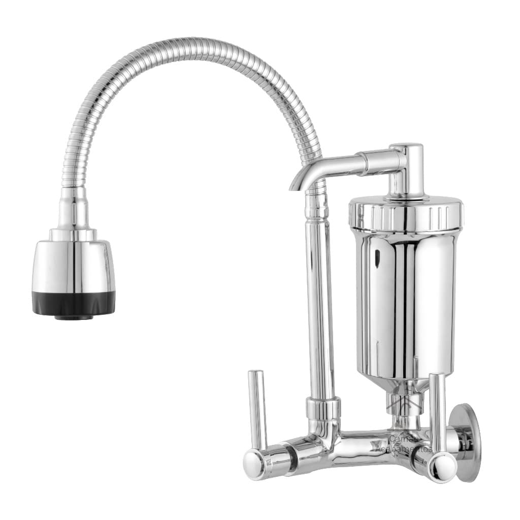 Torneira Cozinha Parede Com Filtro Metal 2 Jatos Gourmet