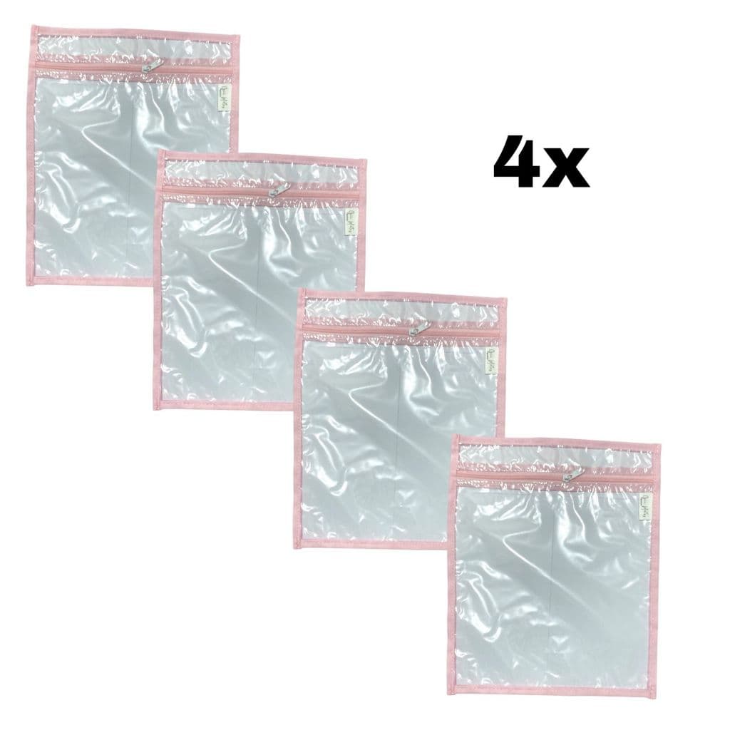 Kit com 4 SACOS organizadores ROSA maternidade viagem multiuso