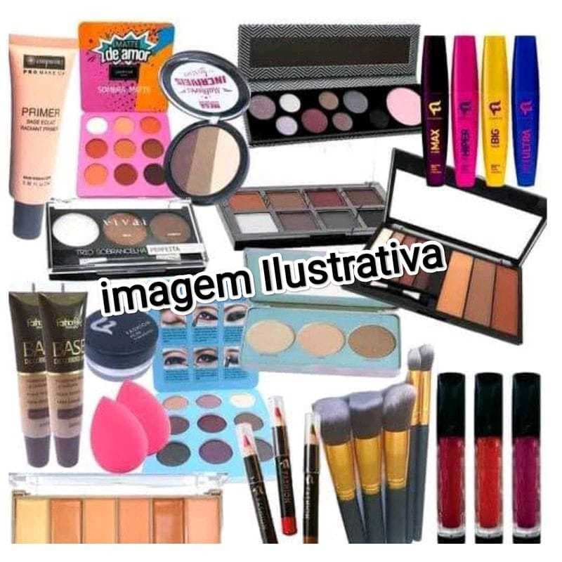 Kit de Maquiagem 11 Produtos itens na descrição