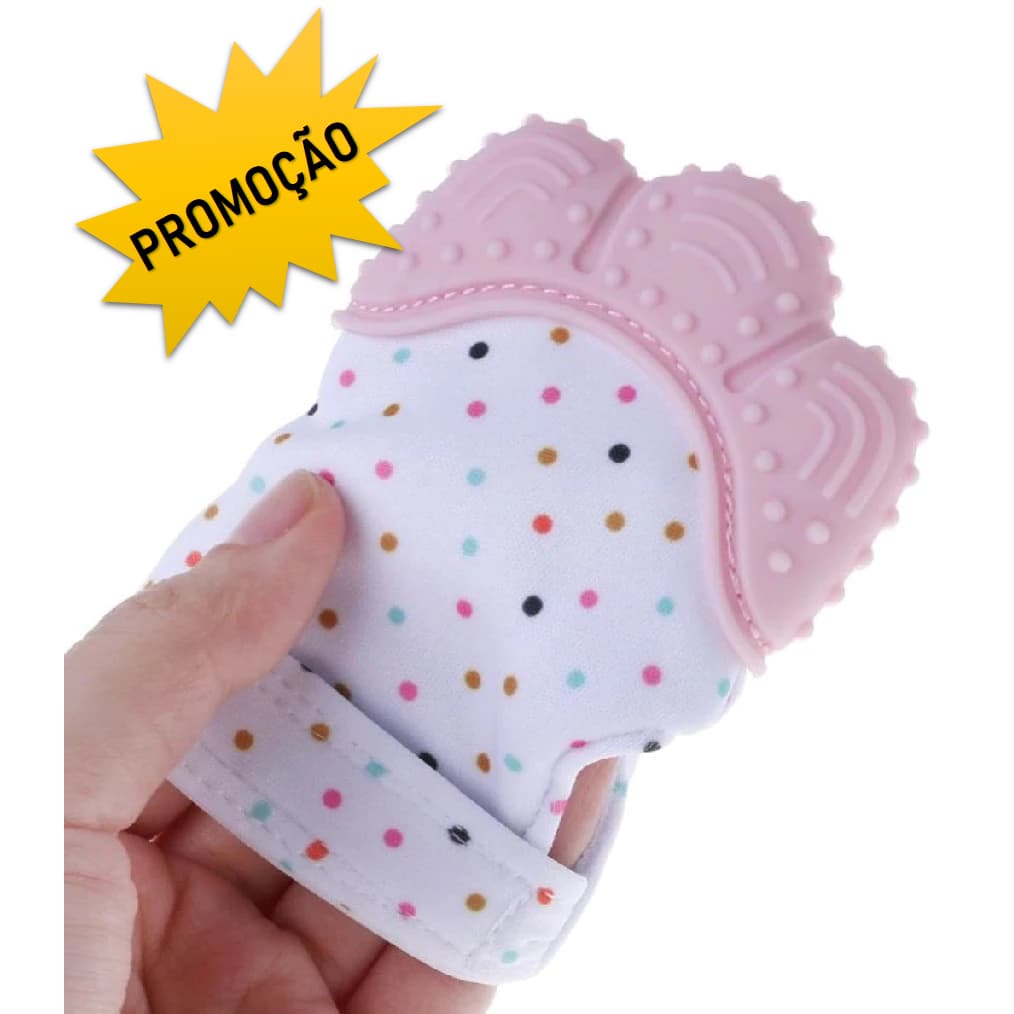 Luva Mordedor Silicone Massageador Anti stress Bebe Ajustável