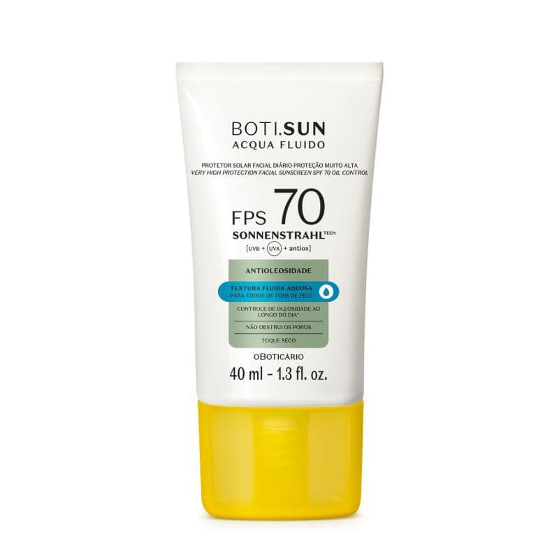 Protetor Solar Facial Antioleosidade FPS70 Boti.Sun Acqua Fluido 40ml O Boticário