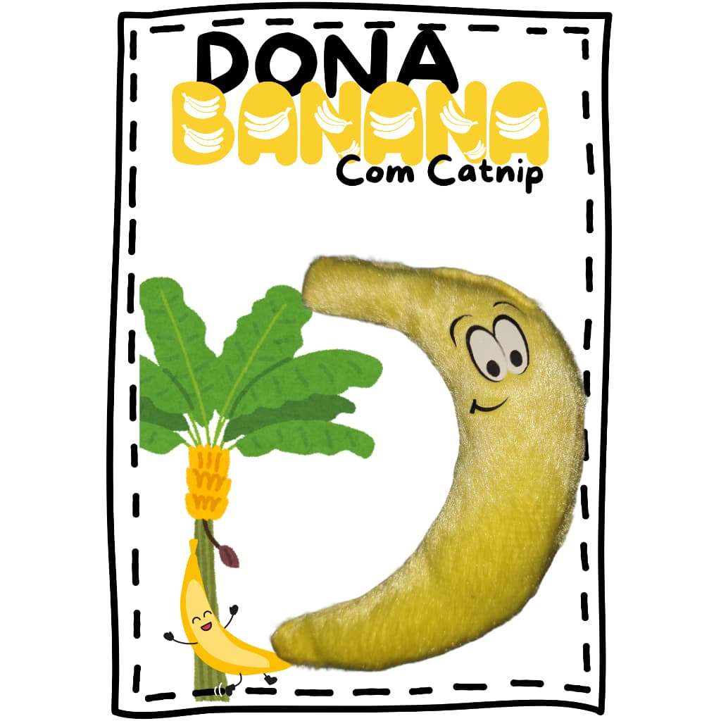 Brinquedo para Gatos com Catnip – Dona Banana | Estimula Brincar e é Artesanal