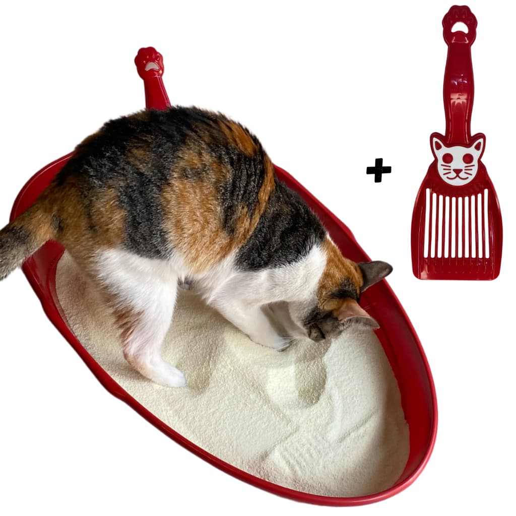 Kit Bandeja Higiênica e Pá Higiênica  para Gatos Caixa de Areia MAIOR BANDEJA DO MERCADO