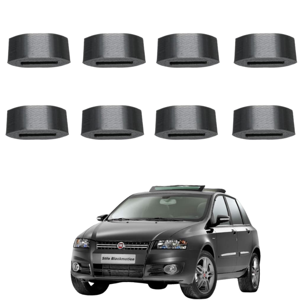 Teto Solar - Patim Guia Cortina Fiat Stilo 03/11 - Kit 8 Pçs
