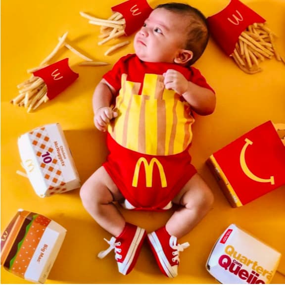 Body Temático Mesversário Mc Donald's Bebê Menina/Menino - Diversos