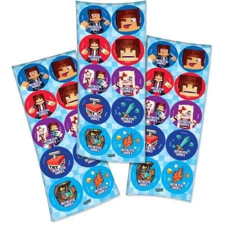 Kit com 90 Adesivo Authentic Games - Festcolor