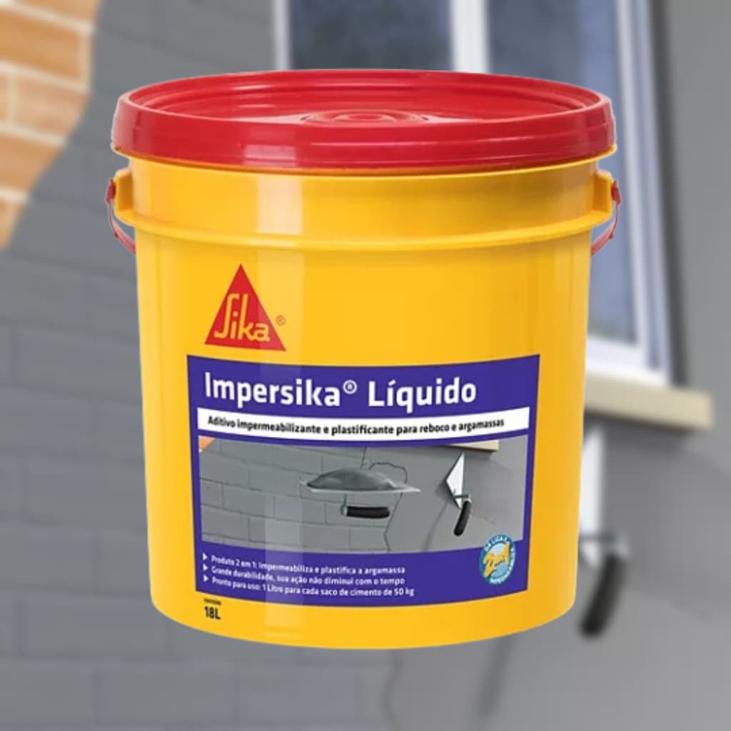 Aditivo Liquido Impermeabilizante e Plastificante para Argamassa Impersika 18 Litros