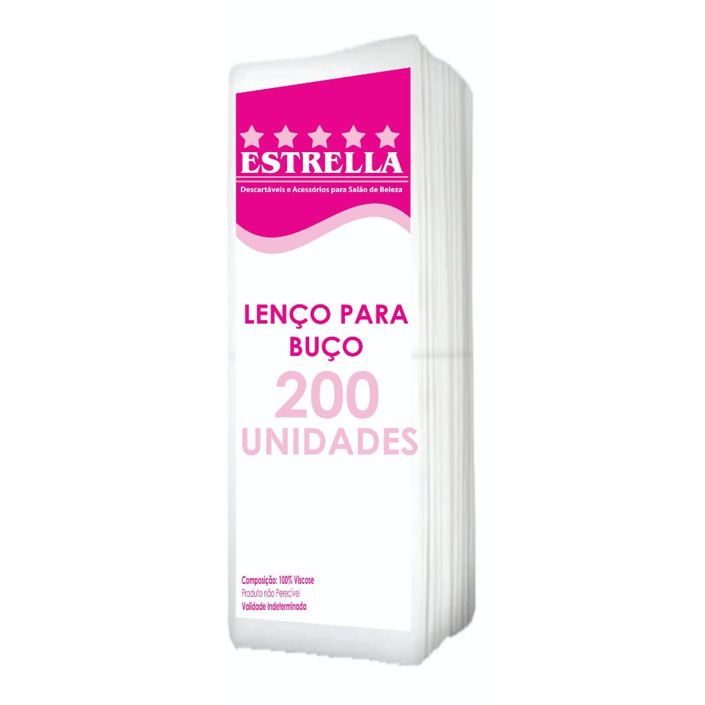 Kit 200 Folhas Lenço/Papel para Buço Depilação Descartável - 4cm x 11cm