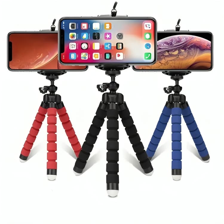 Mini Suporte Tripé De Mesa Escalavel Para Celular Gira 360º Mini Tripé Suporte de Celular Suporte Tripé