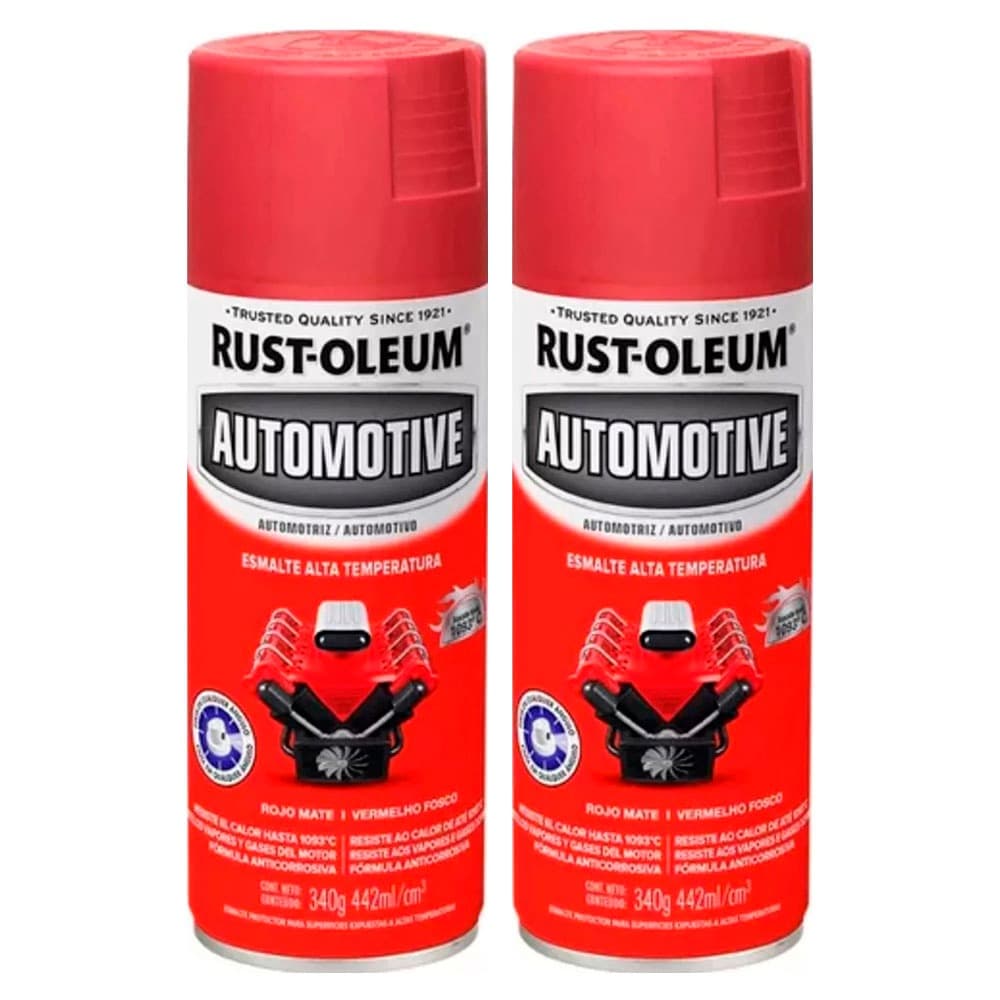 Kit 2 Automotivo Alta Temperatura Suporta 1093°c Rust Oleum