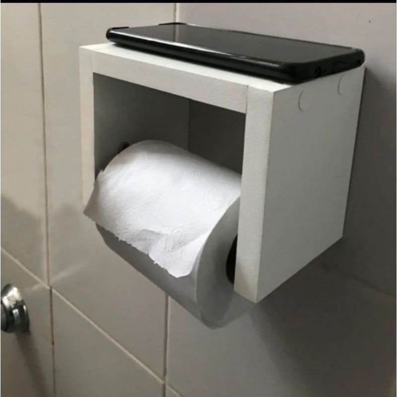Suporte de papel Higiênico branco