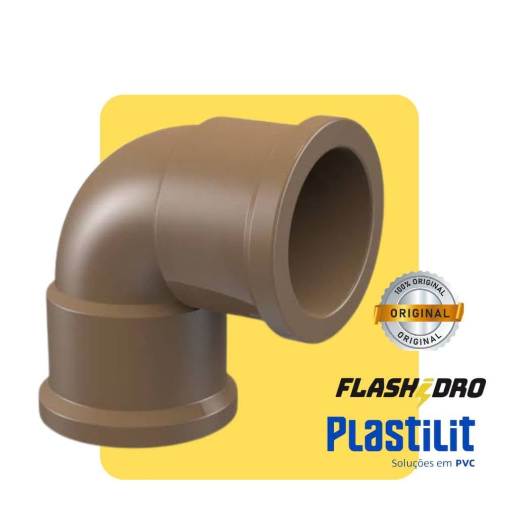 Joelho 90° Marrom PVC Soldável Plastilit do 25mm ao 50mm