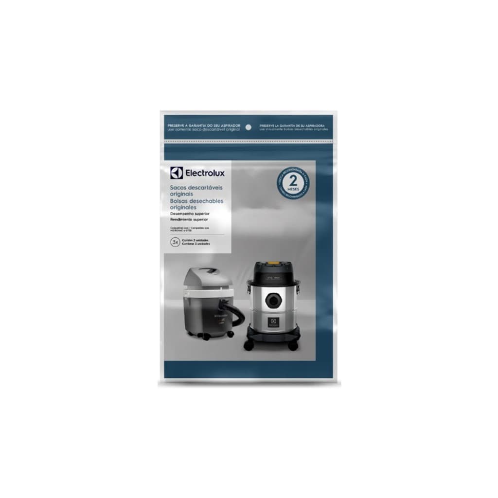 Kit 3 Sacos Descartavel Electrolux Original Gt12i