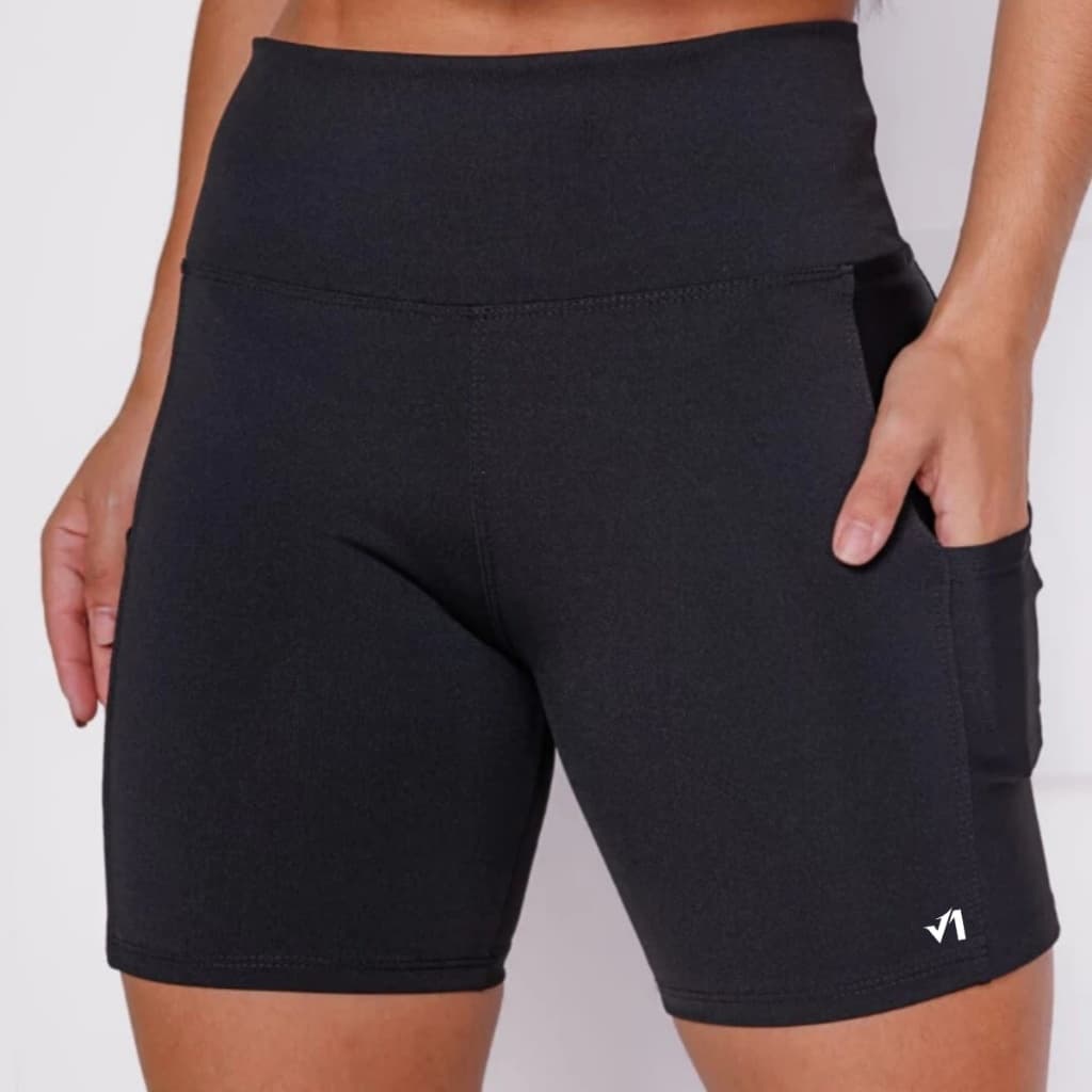 Short Com Bolso V1tta Para Corrida Caminhada Academia Feminino Zero Transparência