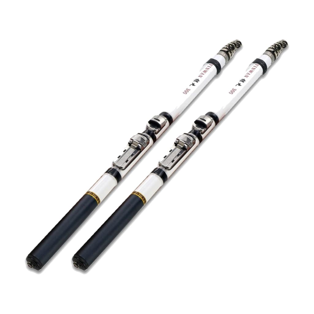 Kit 2 Vara De Pesca 100% Fibra Carbono Telescópica Para Molinete Leve Arenae II