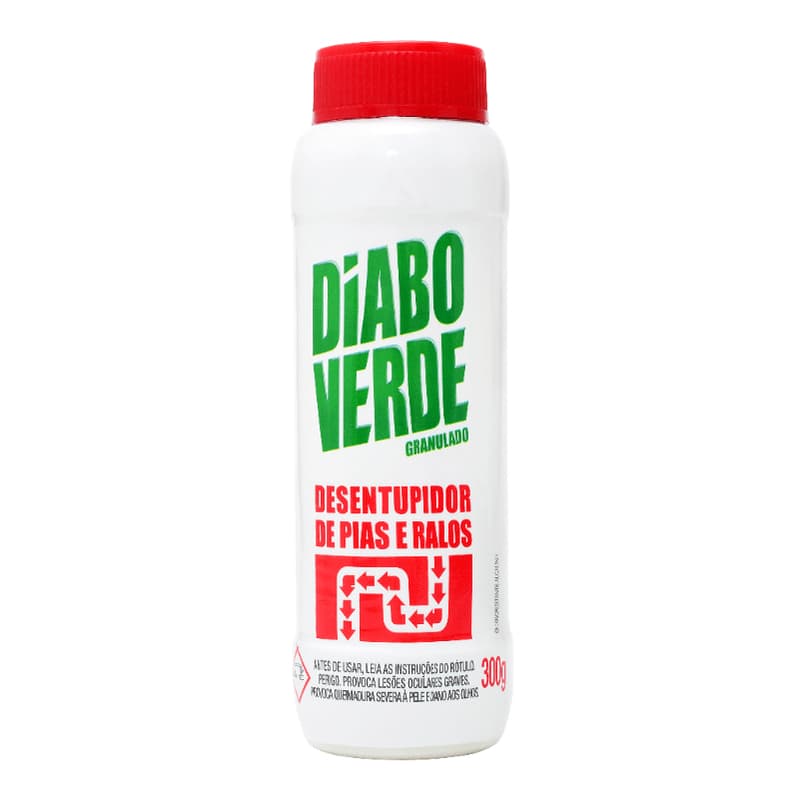 Desentupidor de Pias e Ralos Diabo Verde Granulado 300g Nobel do Brasil