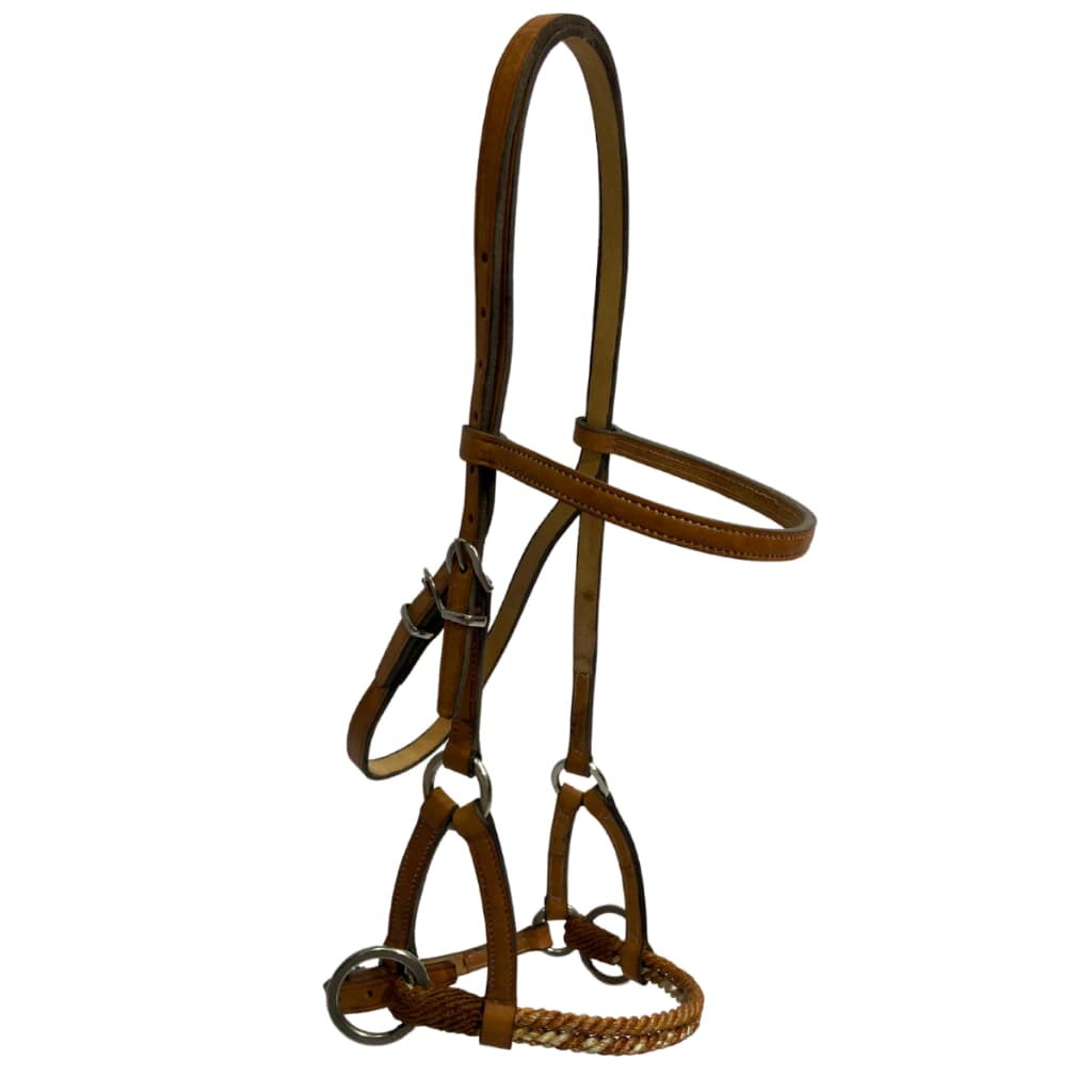 Cabeçada Doma Side Pull  Em Couro Hackmore Envio Imediato