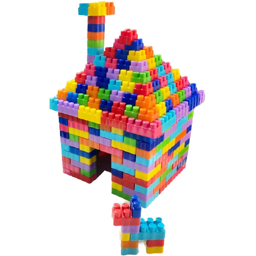 MONTA MONTA INFANTIL COM 120 PEÇAS - BLOCOS DE MONTAR BEM COLORIDOS COM RODINHAS