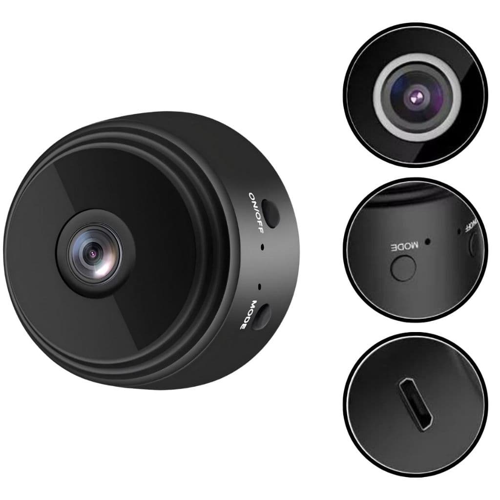 Câmera A9 Mini HD com Sensor de Presença Wi-Fi 110V/220V e Suporte para Encaixe
