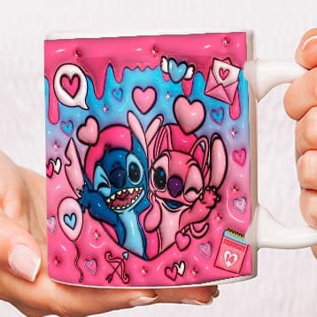 Caneca Personalizada Sticth Disney Efeito 3D