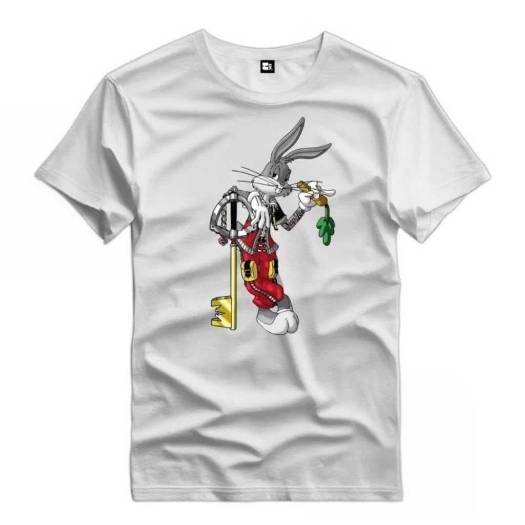 Camiseta Básica Estampada Desenho Perna Longa Algodão Unissex