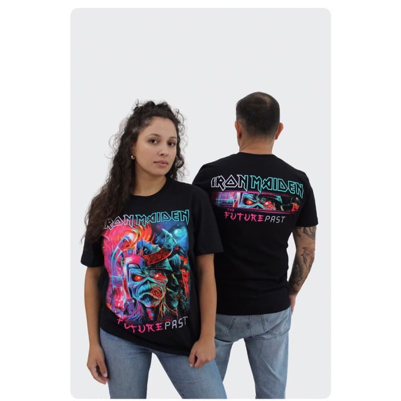 Camiseta rock heavy metal Iron Maiden - Tour Future Past Consulado do Rock