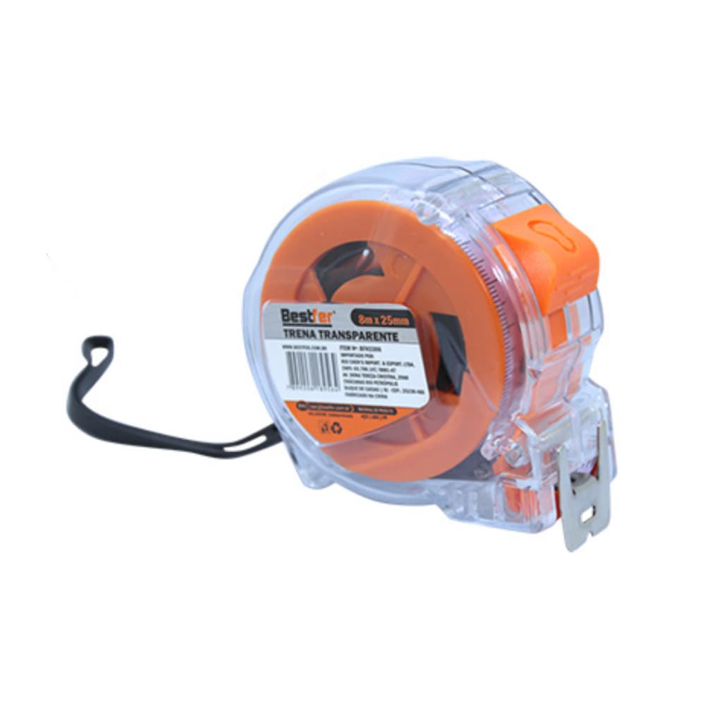 Trena Transparente 8mx25mm Bestfer Ultra Resistente