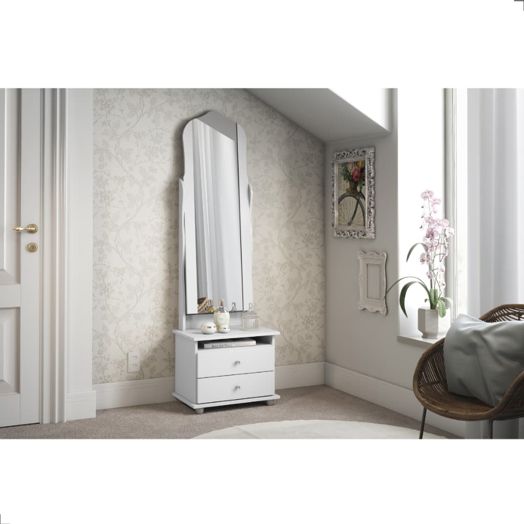 Toucador Quarto Magic New 2 Gavetas Espelho PROMOÇÃO