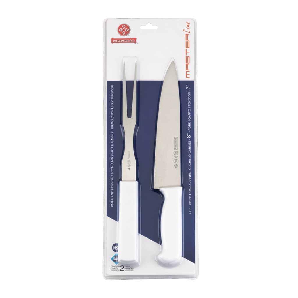 Jogo de Facas para Churrasco Masterline Mundial 2 Peças Branco 7800-2FG