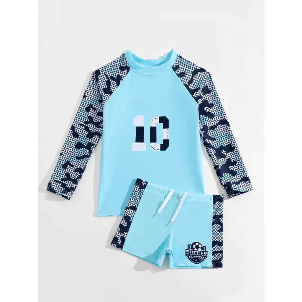 WD VEST CONJUNTO INFANTIL MASCULINO ESTAMPA CAMISA DE FUTEBOL MANGA LONGA - I3091
