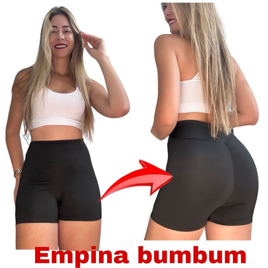 Short Fitness Empina Bumbum Liso Verão Academia Malhação