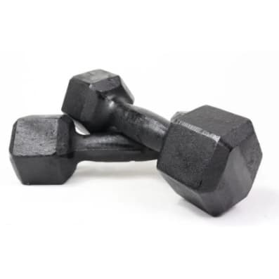 Par Halter Sextavado Pintado 7 Kg Treino Musculação C/ 2 Un