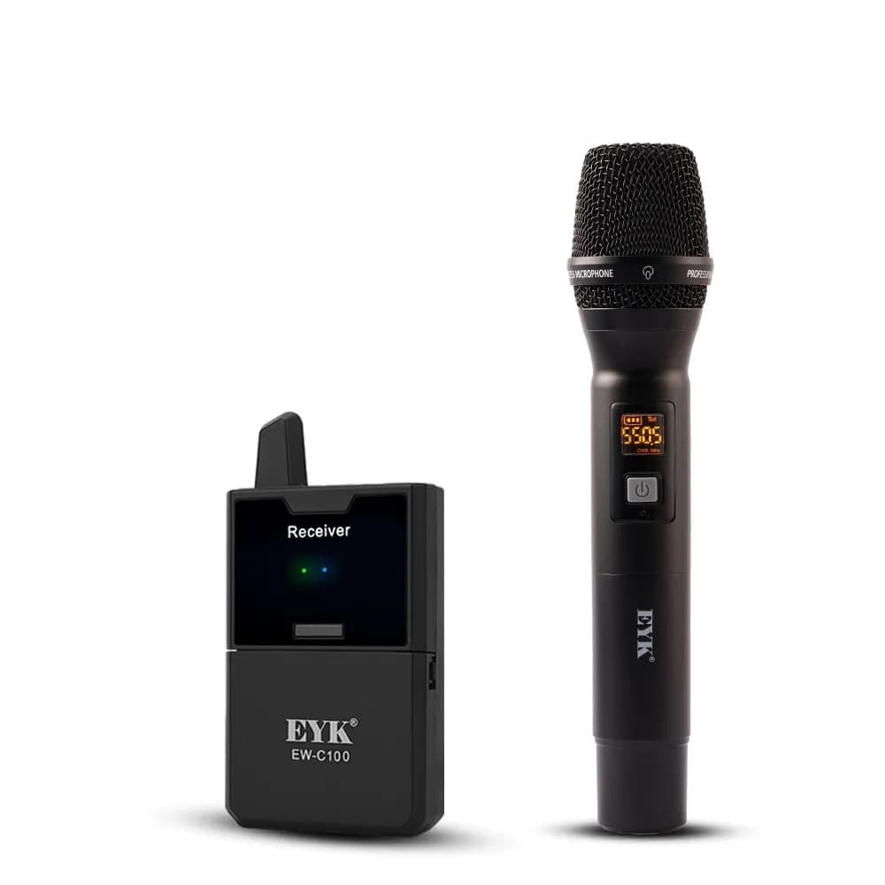 Microfone De Mão S/fio Com Monitor P/ Dslr/pc/filmadora