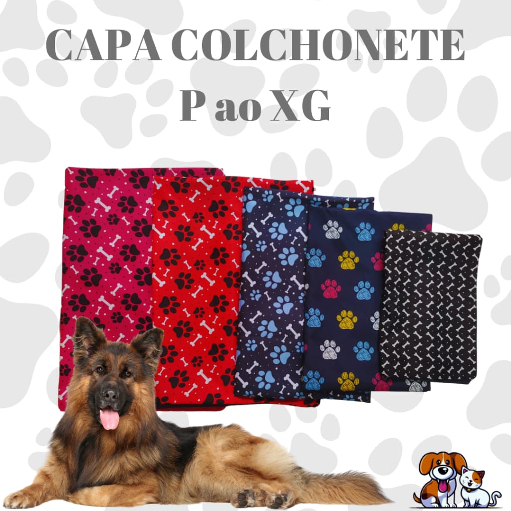 CAPA PARA COLCHONETE PET SEM ENCHIMENTO COM ZÍPER