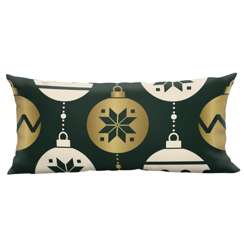 Almofada Arabesco Verde Natal Natalina Com ou Sem Enchimento 20x40cm