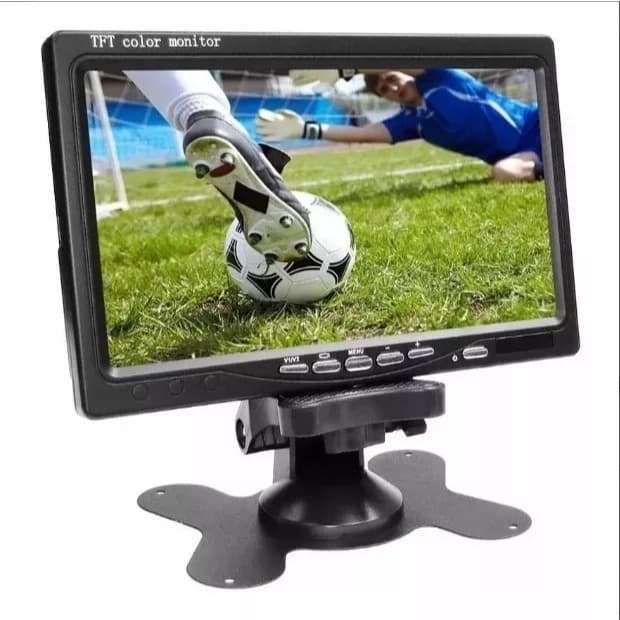 Monitor 7 Polegadas Com 2 Entradas Rca De Video Av Controle