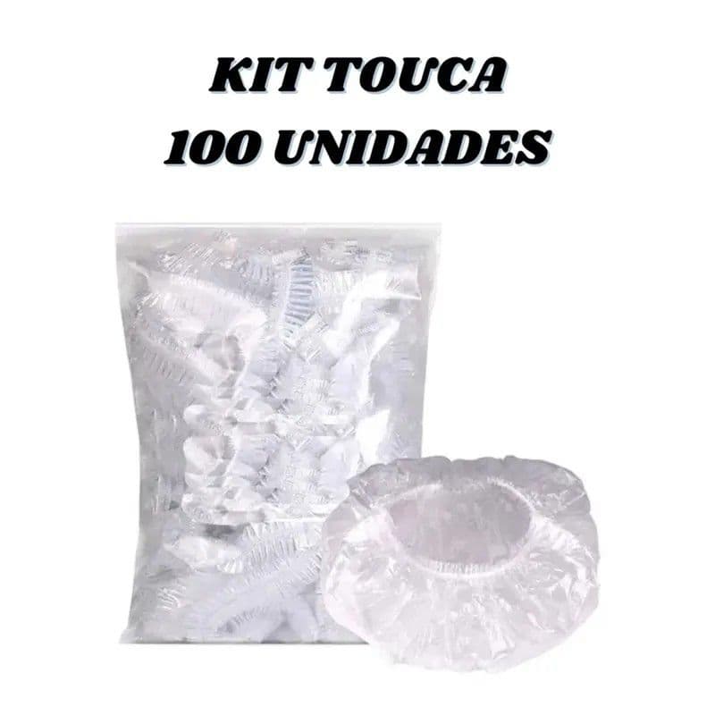 100 toucas plásticas descartáveis