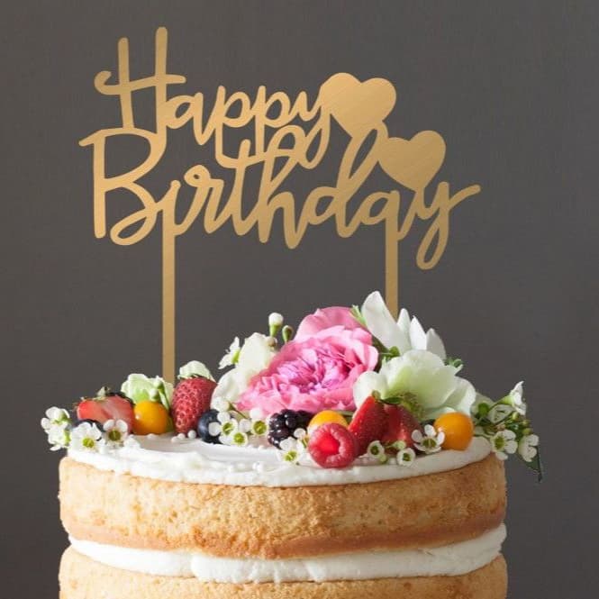 Topo bolo “ Feliz Aniversário” topper happy birthday