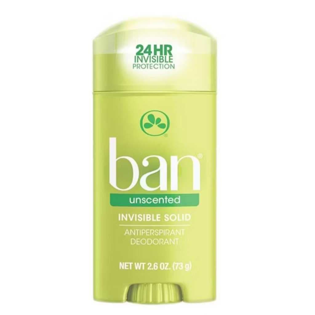 Desodorante Ban Unscented Sólido Invisible 73g Antitranspirante
