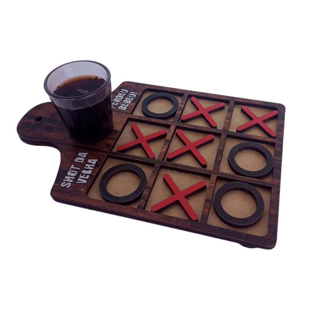 Jogo Da Velha Shot Variação Divertida Deste Jogo Perdeu Bebeu Um Drink Para Festas