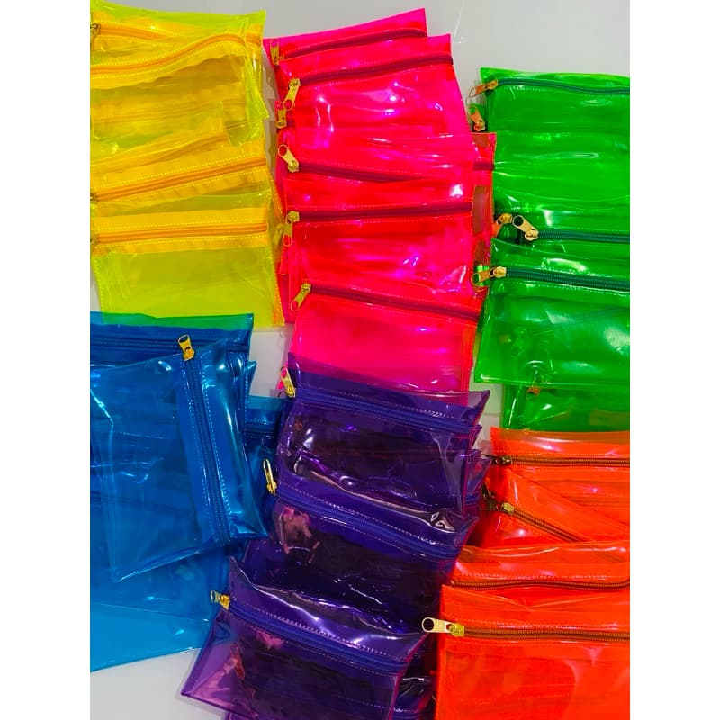 20 unidades Mini Necessaire carteira PVC Neon,tamanho ideal para sua festa!! /coloridas/madrinhas/lembrancinhas