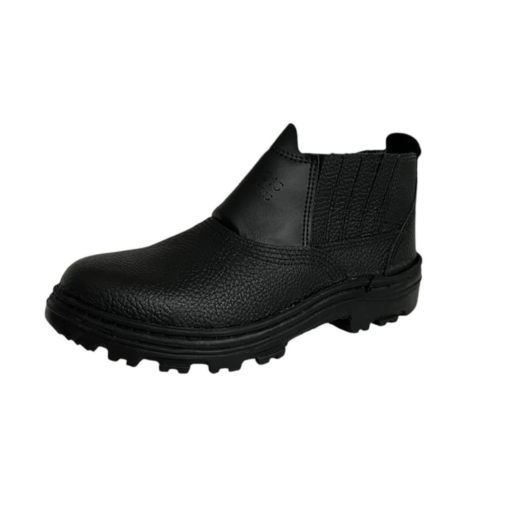 Botina Masculina Segurança Couro Legítimo Bico PVC Promoção